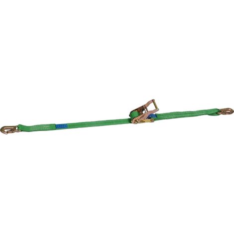 McBull Zurrgurt, 2-teilig, 35 mm, 6 m, 1000/2000 daN, Druckratsche/Karabinerhaken (1/3)