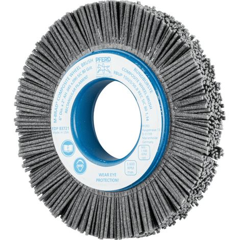 PFERD TOOLS COMPOSITE Rundbürste RBUP Ø 150x25x50,8 mm Bohrung SiC-Filament-Ø 1,14 mm Korn 80 stationär