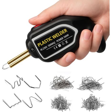 Machine Souder en Plastique 100W: Kit de Réparation de Pare-chocs de Voiture Soudure Plastique avec 200 clous de soudage (1/5)