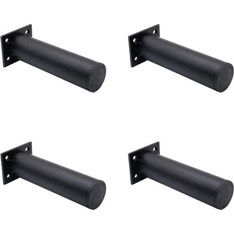 4 verstellbare Möbelfüße, mattschwarz, Aluminiumlegierung, 38 x 150 mm, Stützfüße für Couchtisch, TV-Ständer, Sofa (1/4)