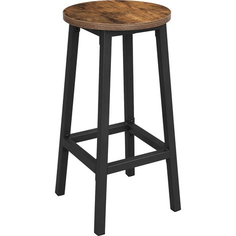 Tabouret de bar - rustique / pieds noirs