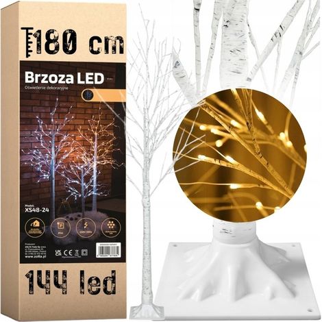 Weihnachtsbaum aus Birke mit LED-Beleuchtung, 180 cm, 144 LEDs, warmweiß (1/5)