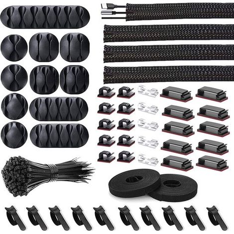 Kit de gestión de cables: incluye bandejas portacables,oficinas y hogares. 188 piezas (1/5)