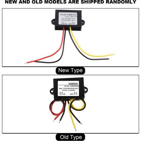 Convertisseur 8, 60 V à 5 V 5 A, Alimentation Abaisseur, intégré, en Plusieurs pour écran LED de Voiture, Caméra de Surveillance (1/4)