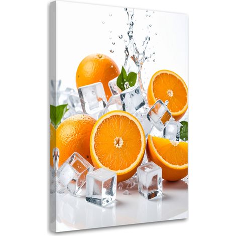 Wandbild Orangen Eis Obst Natur 70x100 cm (1/5)