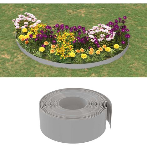 Bordures 25 m 20 cm PE Gris (1/5)