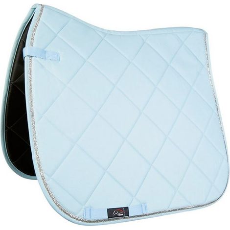 Sottosella inglese con glitter e imbottitura ovatta modello Romy da dressage o rettangolare: Pony dressage, Rosa B3800
