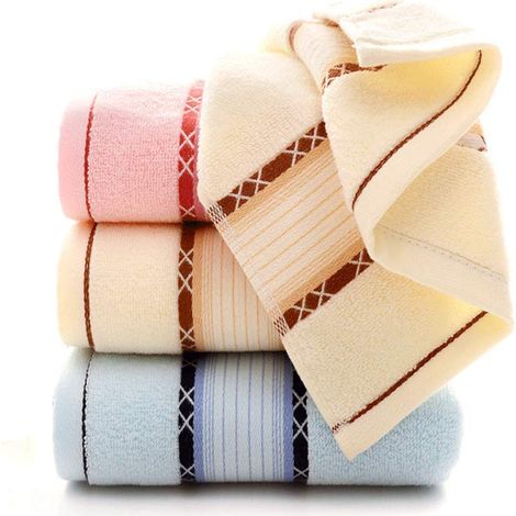 Pièces Ensembles de Serviettes, Serviette de Bain Bale Ensemble Cadeau 100% Coton, 35 x 75 cm Serviettes à Main Absorbants