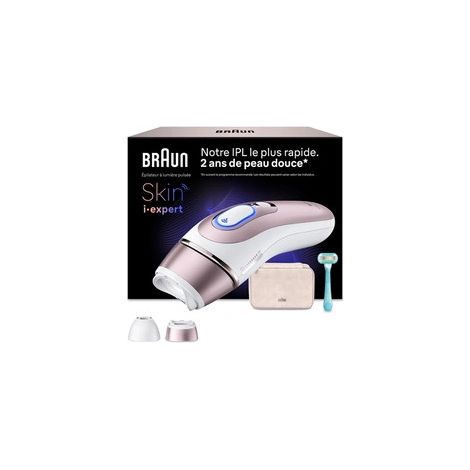 Braun Skin i expert Lumière pulsée Or rose, Blanc