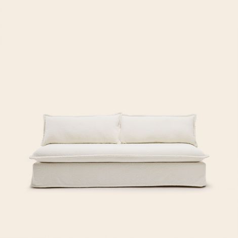 Banquette en Housse en tissu bouclette SALVINA (1/4)