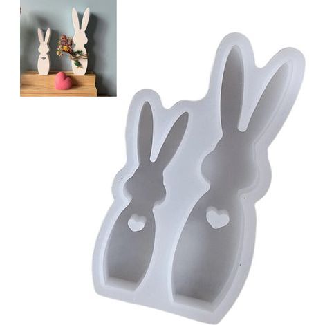 Moules en Silicone lapin de pâques, de qualité alimentaire, (1/2)
