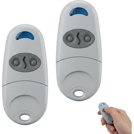 Télécommande Portail 433.92MHz, 2 Canaux Compatible avec 432/EV/EE/NA, Télécommande de Remplacement pour Porte Garage et Portail Coulissant (1/5)