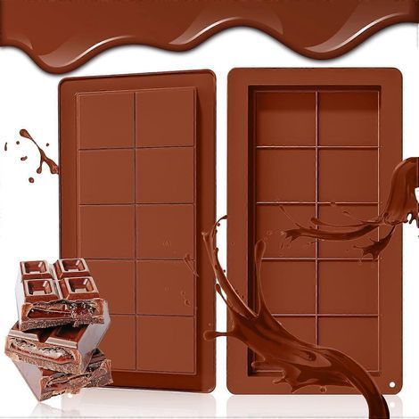 Deep silicone chocolate mold, set of 2 silicone molds, Dubai chocolate mold, non-stick molds, BPA-free deep chocolate mold, Dubai (1/5)