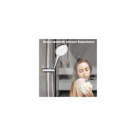 Soffione doccia con tubo flessibile da 2 m e 5 tipi di getto - Soffione doccia ad alta pressione e tubo flessibile per bassa pressione dell'acqua, HY-133, Cromo - Crezuo