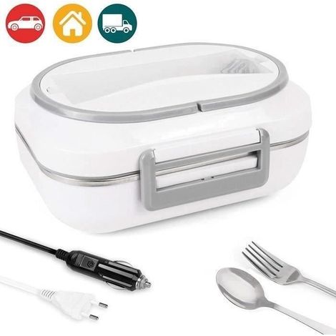 Lunch Box Chauffante Électrique - 2 en 1 - 220V & 12V - 40W - 1L - Design Contemporain (1/4)