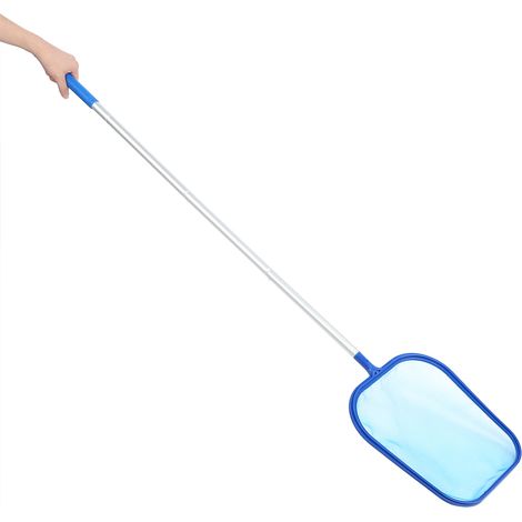 Outils de nettoyage de piscine, épuisette avec manche, épuisette peu profonde, accessoires de piscine, manche en 5 sections, épuisette à feuilles détachable (1/4)