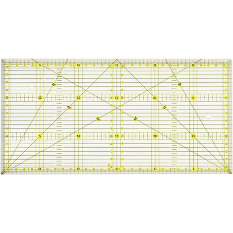 15 x 30 cm Règle de patchwork avec indications d'angles, Règle couture précise pour le quilting, la couture et le patchwork (1/5)