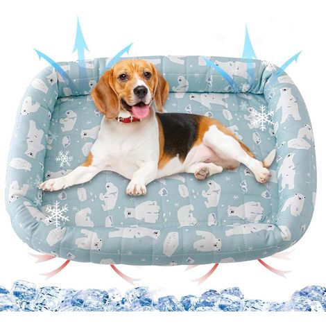 Tapis rafraîchissant pour animaux de compagnie, couverture rafraîchissante d'été, lit rafraîchissant pour chats, tapis auto-rafraîchissant, tapis rafraîchissant lavable, convient aux chats et aux chie (1/5)