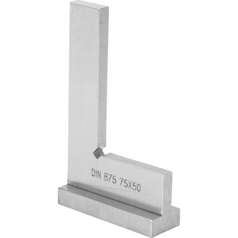 Règle à lame carrée, outil de mesure d'angle droit à 90 degrés, classe 2 DIN 875, 75 x 50 (1/5)