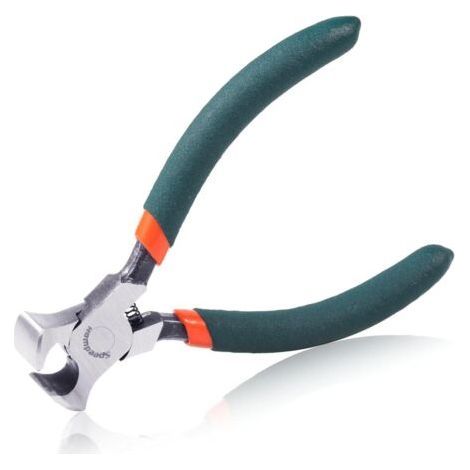 Mini pince coupante de 11,4 cm avec poignées en PVC, outil de retrait des clous pour l'installation de menuisiers, sols de construction (1/5)