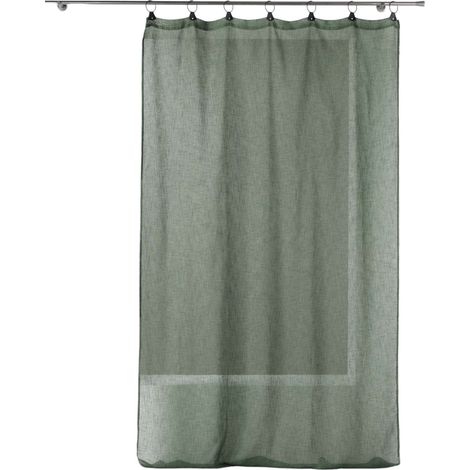Panneau a anneaux rideau Voile 140 x 240 cm Linkae kaki (1/3)