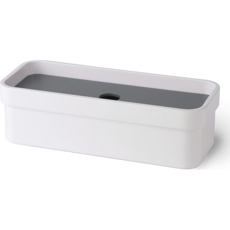 Lineabeta - Scatola portaoggetti con coperchio grigio opaco