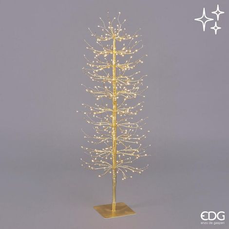 EDG Enzo De Gasperi Faggio con Base 400 Led di Natale H 120 Cm D 40 Cm Gold (1/4)