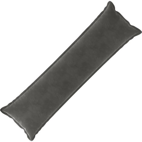 Cojín con almohada HOUTEN Gris oscuro 40 x 145 cm Terciopelo vidaXL (1/5)