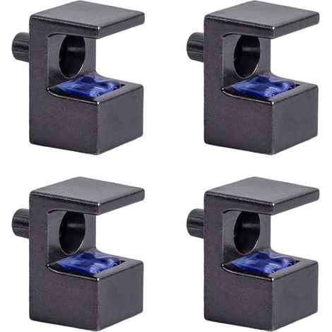 Supports en verre robustes en alliage de-095 Noir avec épingle (1/3)