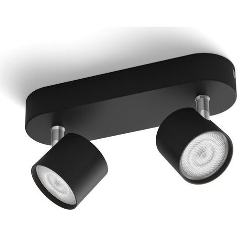 Philips LED Deckenleuchte Star in Schwarz 2x 4,5W 1000lm (1/5)