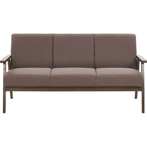 Sofa 3 Seater ASNES Fabric Brown (1/5)