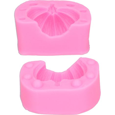Silikonform, lebensmittelecht, Kürbisform, DIY-Backform, Zubehör für Pudding, Eiscreme, Kuchen, handgemachte Seife, rosa (1/5)