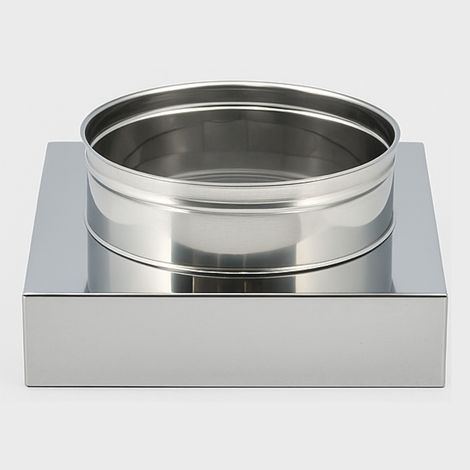 Riduzione quadra tonda 350x350 - Ø 300 mm, acciaio inox sp. 0,5 mm canna fumaria (1/5)