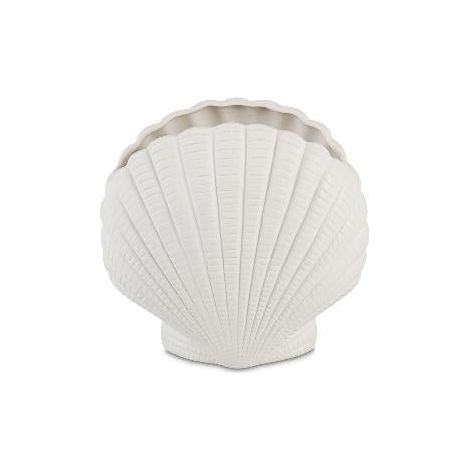 ANDREA HOUSE AX25029 Jarrón Dolomita Scallop 17X9X16Cm - ref: AX25029