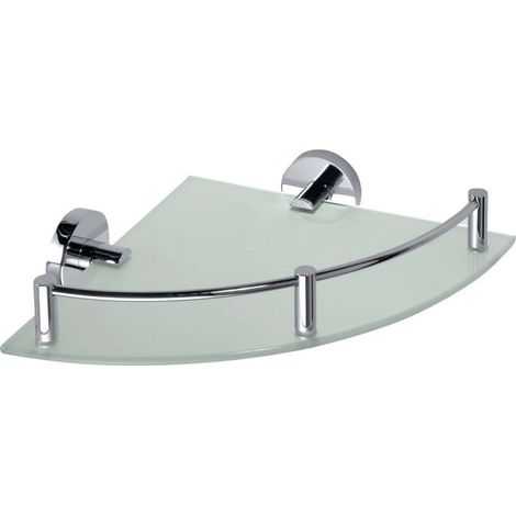 Sapho X-Round - Eckablage, Glas / verchromt XR605 (1/2)