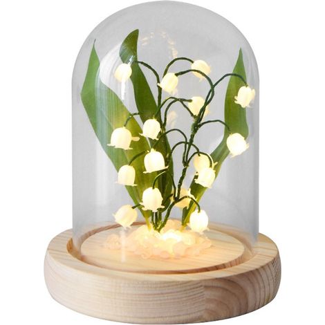 Lámpara de cristal con forma de lirio del valle – Lámpara decorativa ambiental (1/4)