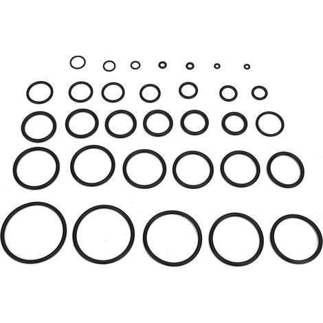 419-teiliges Sortiment schwarzer O-Ringe in 32 Größen, Dichtungssatz, universelles Gummi-O-Ring-Set mit Box (1/5)