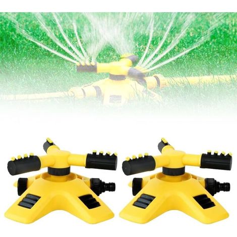 Arroseur de jardin réglable rotatif à 360 degrés, arroseur automatique de pelouse, plage de pulvérisation d'eau réglable pour plantes de jardin, arrosage de pelouse (2 pièces) (1/4)