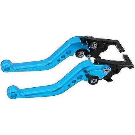 paire de poignées de frein réglables en métal CNC pour moto (bleues) (1/5)