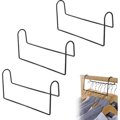 Lntyq Pieces Magic Platzsparender Kleiderbügel, mehrere platzsparende Kleiderbügel, platzsparender Kleiderbügelhalter aus Metall, multifunktionaler Schrank-Organizer und Aufbewahrung für schwere Kleid (1/5)