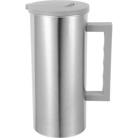 Pichet à Eau en Acier Inoxydable 1.8L avec Poignée Multi-Usages pour Jus Café et Boissons Carafe Résistante pour Maison et Bureau (1/5)