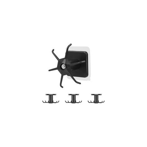 Lot de 4 crochets pour ustensiles de cuisine rotatifs à 360°, crochets auto-adhésifs pour support d'ustensiles, support de rangement sans perçage pour ustensiles de cuisine (1/5)