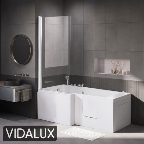 Coniston 1700 Left Hand Easy Access Walk-In Shower Bath with Bath Screen (1/5)