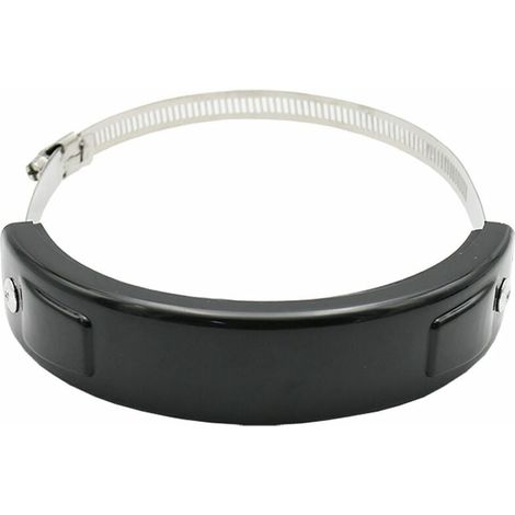 Protezione scarico moto Coprisedile ovale da 100 mm a 160 mm, protezione rotonda per scarico - Nero (1/5)