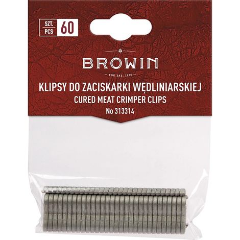 Clips para máquina de engaste de carne - 60 unidades. Brown