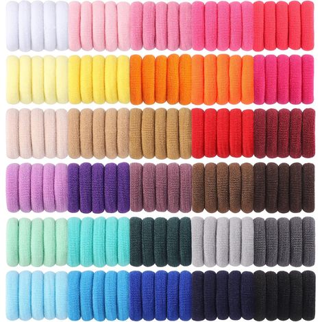 300 Pièces Elastique Cheveux Fille, Petit élastique Cheveux Mini Chouchous Multicolore Accessoire Cheveux Fille pour Bébé, Enfants, Femme (1 Pouce / 2,5 cm 30 Couleurs) (1/5)