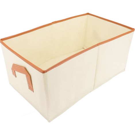 Lot de 3 paniers de rangement non tissés, recouverts de polyuréthane, lavables, avec poignée et fond, pour usage domestique, 47 x 30 x 25 cm / 18,5 x 11,8 x 9,8 pouces (1/5)