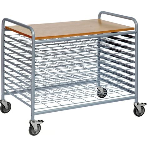 Kongamek Trockenwagen in grau 955x600x845mm mit 10 Böden (1/3)