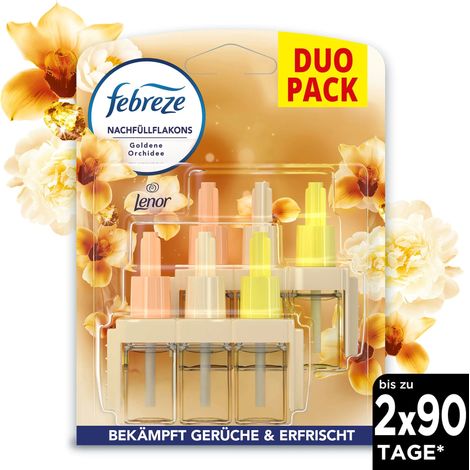Febreze 3Volution Nachfüllflakon Lenor Goldene Orchidee Duo, 40ml Duftstecker Nachfüllflakon