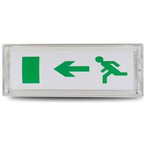 Luz indicadora de evacuación de seguridad, luz de salida de emergencia, luz de salida de seguridad LED, luz de señalización de salida de emergencia LED para centros comerciales, supermercados, etc. (3